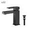 Kibi Cubic Single Handle Bathroom Vanity Sink Faucet with Pop Up Drain C-KBF1002MB-KPW100MB - alternate 1